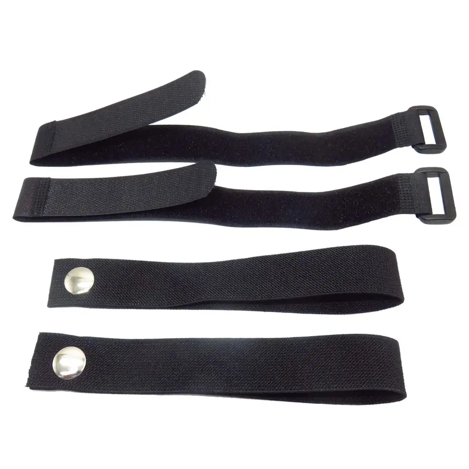 Cinghie Per Lunotto Posteriore Jeep Wrangler JK - 4 Pezzi In Nylon Nero Con Velcro, Larghe 1,5 Pollici, Robusti Fermagli Per Capote E Tettuccio