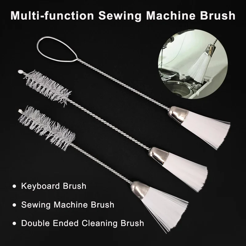 Multi-function Sewing Machine Brush Household Double Ended Cleaning Brush Keyboard Clean Brush Tail Sewing Accessories Tools