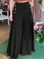 2025 Autumn Casual Suit Pants ZANZEA Elegant OL Women Wide Leg Pant Capris Solid Trouser Oversized High Waist Pantalon Palazzo