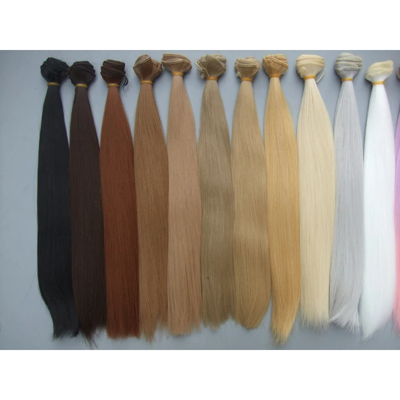 Mohair Wig Doll Wig Headgear Toy Wigs Doll Wigs 35cm Doll Hair Black White Green Blue Brown Color Straight BJD Doll Trees Handmdae Cloth Hairs