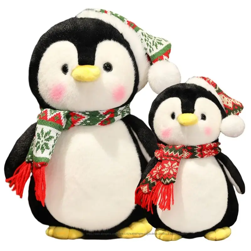 

25/35/45cm Christmas Penguin Plush Toys Stuffed Cartoon Animal Doll Fashion Pillow for Kids Baby Lovely Girl Birthday Xmas Gift