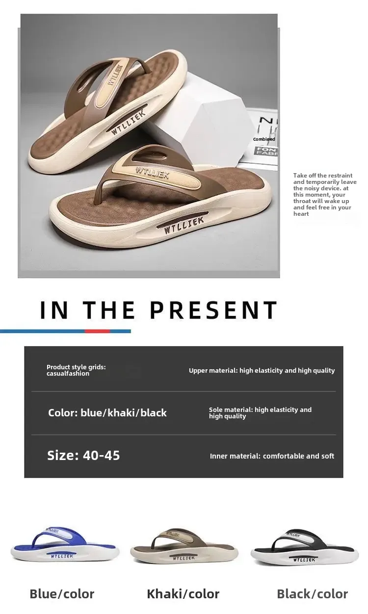 Herren Zehen-Flip-Flops Rutschfeste Sommersandalen