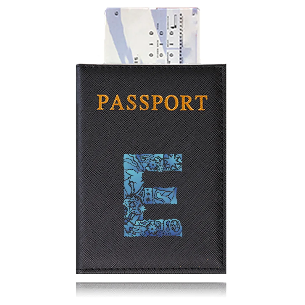 Waterproof Black Leather Passport Holder with Customizable Engraving