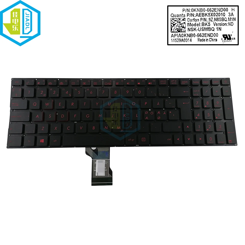 Teclado Espanhol Retroiluminado para Asus Zenbook N501 jw N501vw G501jw Ux501 vw Ux501jw Substituição Retroiluminada - Imagem 3
