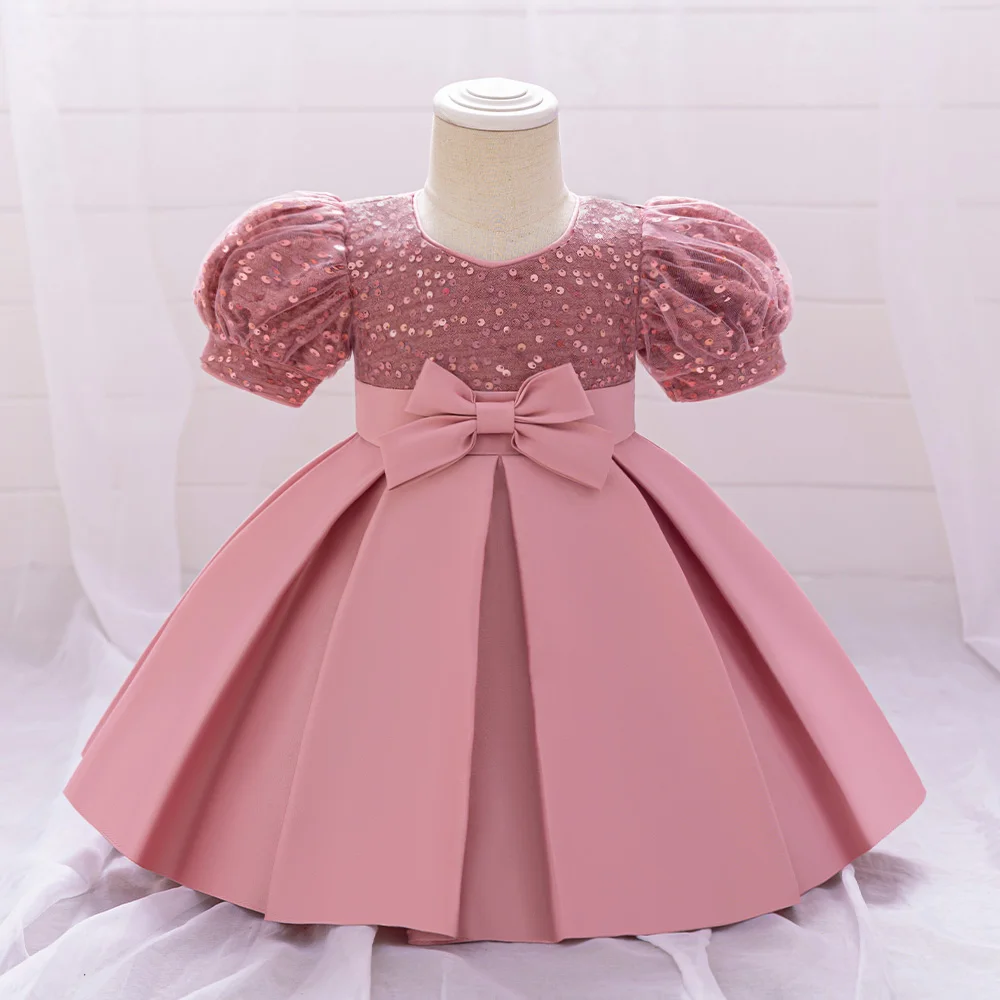 

Детское платье с блестками для девочек, Роскошная детская одежда для первого дня рождения, крещения, свадьбы, принцессы