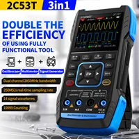 FNIRSI 2C53T 2C23T Upgrade 3in1 Oscilloscope Multimeter Signal Generator 50MHz Bandwidth 250MS Rate Dual Channel 20000 Counts 1