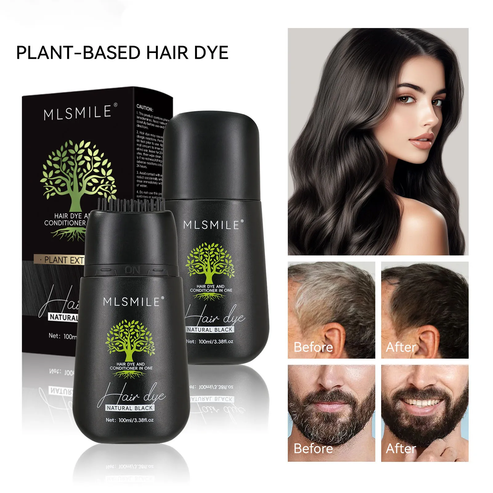 All-in-One Brown Beard and Hair Dye Stick