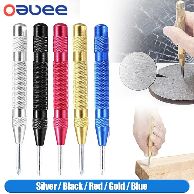 Automatic Center Punch Metal Punch Tool General Spring Loaded Marker  Marking Starting Holes Woodworking Carpenter Tool