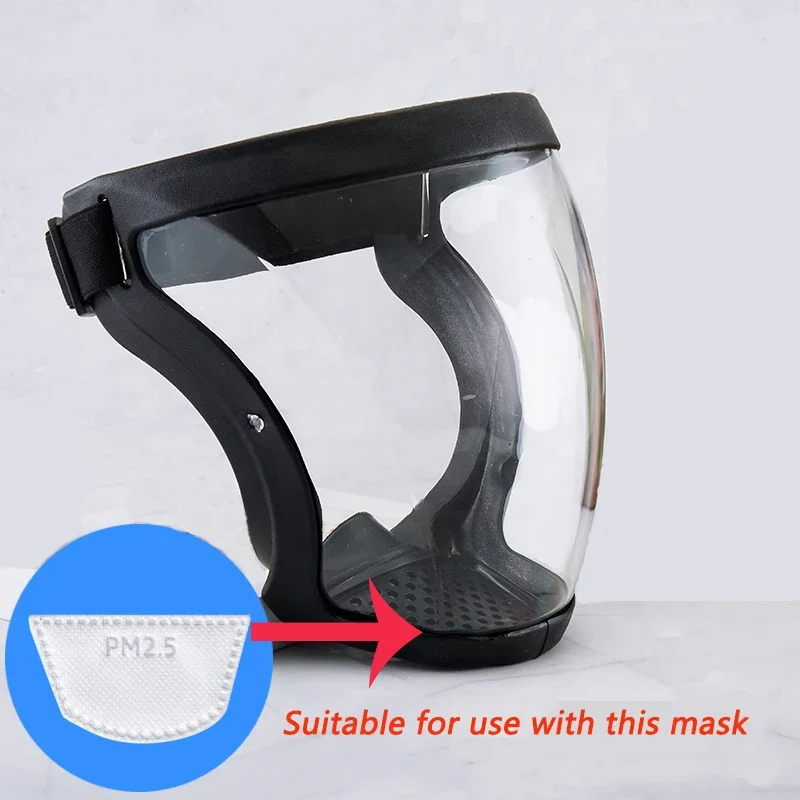 Enhanced Protective Full Face Shield with Anti-Dust and Windproof Features