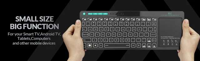 Rii mini K18 clavier multimédia confortable avec touches de