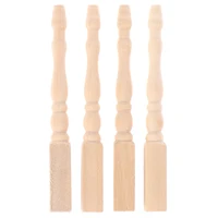 4pcs/lot 1:12 Wooden Dollhouse Table Leg Miniature Furniture Diy Dollhouse Accessories Simulation Table Feet Model Dollhouse Toy 2