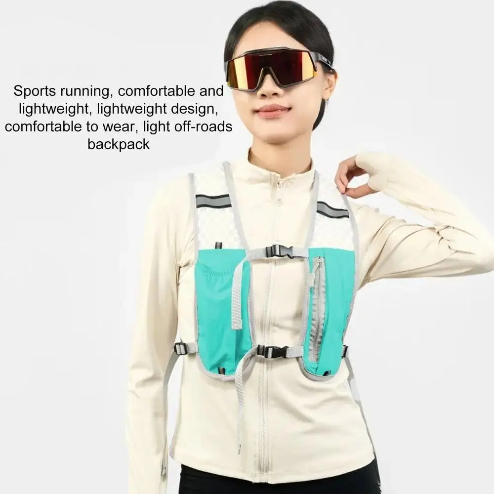 New Waterproof Nylon Running Water Bottle Storage Vest Reflective With Phone Holder Running Vest Lightweight Chest Pack Outdoors