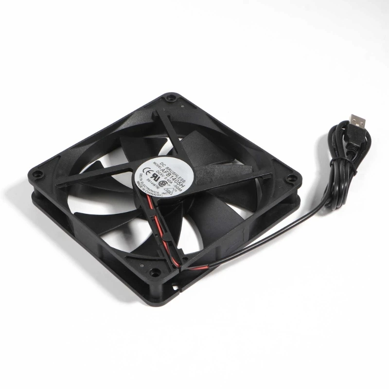 PC CPU 팬 쿨러 방열판 배기 CPU 냉각 팬 교체 1800R 14x14cm