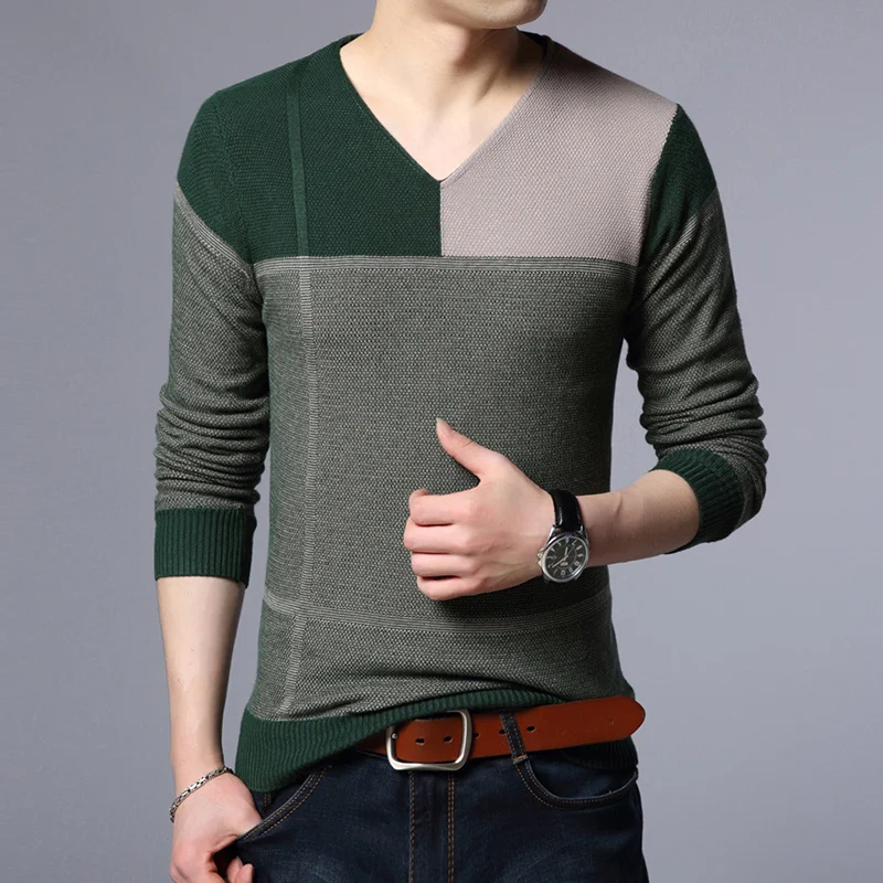 2023 KPOP Fashion Style Harajuku Slim Fit Tops Casual All Match Knitwear Thin Style V Neck Insert Patchwork Long Sleeve Sweaters