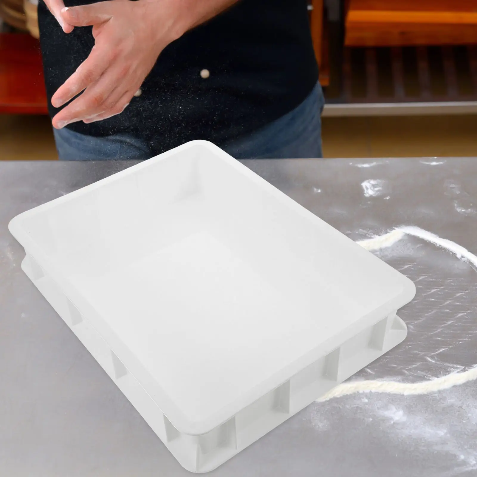 Dough Protection Box Pizza Proofing Tray with Lid Commercial Plastic Bread Container 4