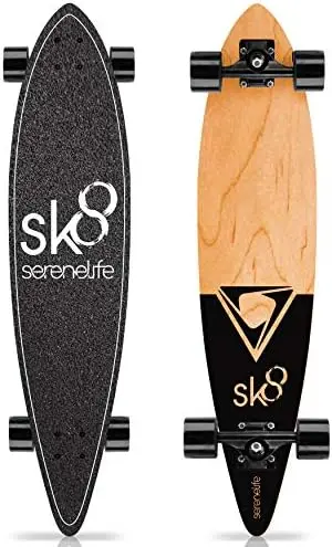 

Complete Standard Skateboard Mini Cruiser - 8 Ply Canadian & Bamboo Maple Deck Complete Flat Concave Skate Board W/ 7" A