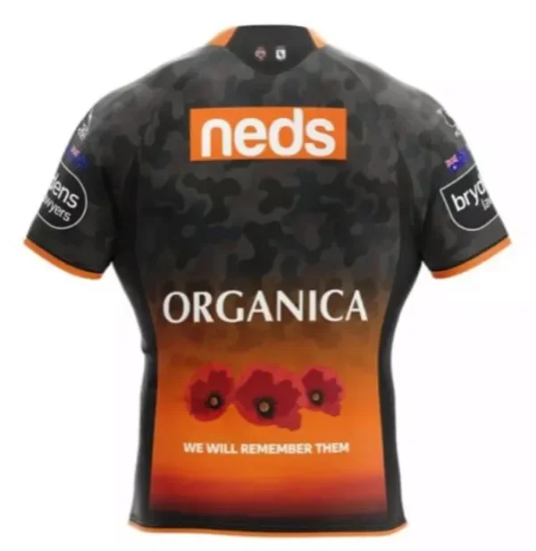 Wests Tigers 2021 ANZAC Jersey - Mens Size: S-5XL（Print Name Number）Top Quality