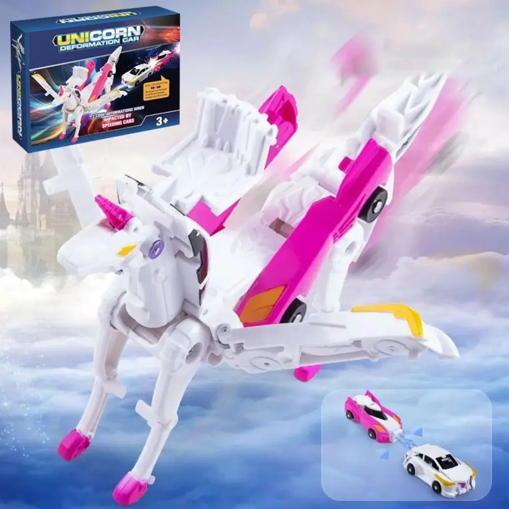 Pegasus Unicorn Transforming Toy Winged Pegasus Two Car Collision  Deformation Model Children Toys Birthday Gift - AliExpress