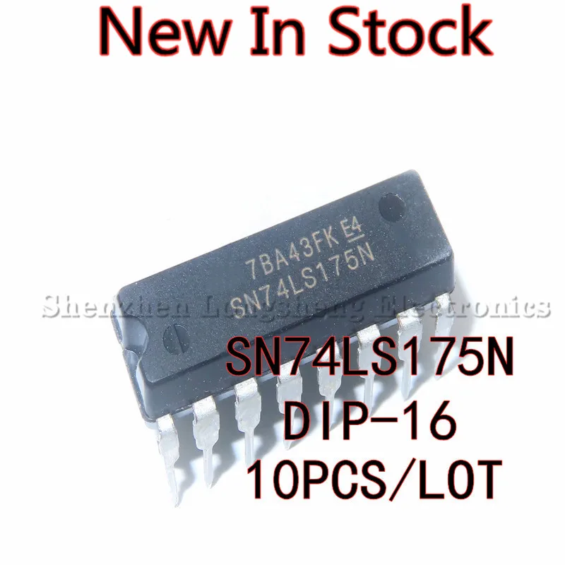 

10 шт./лот Новинка SN74LS175N 74LS175 DIP-16 Четырехсторонние шлепанцы D-типа