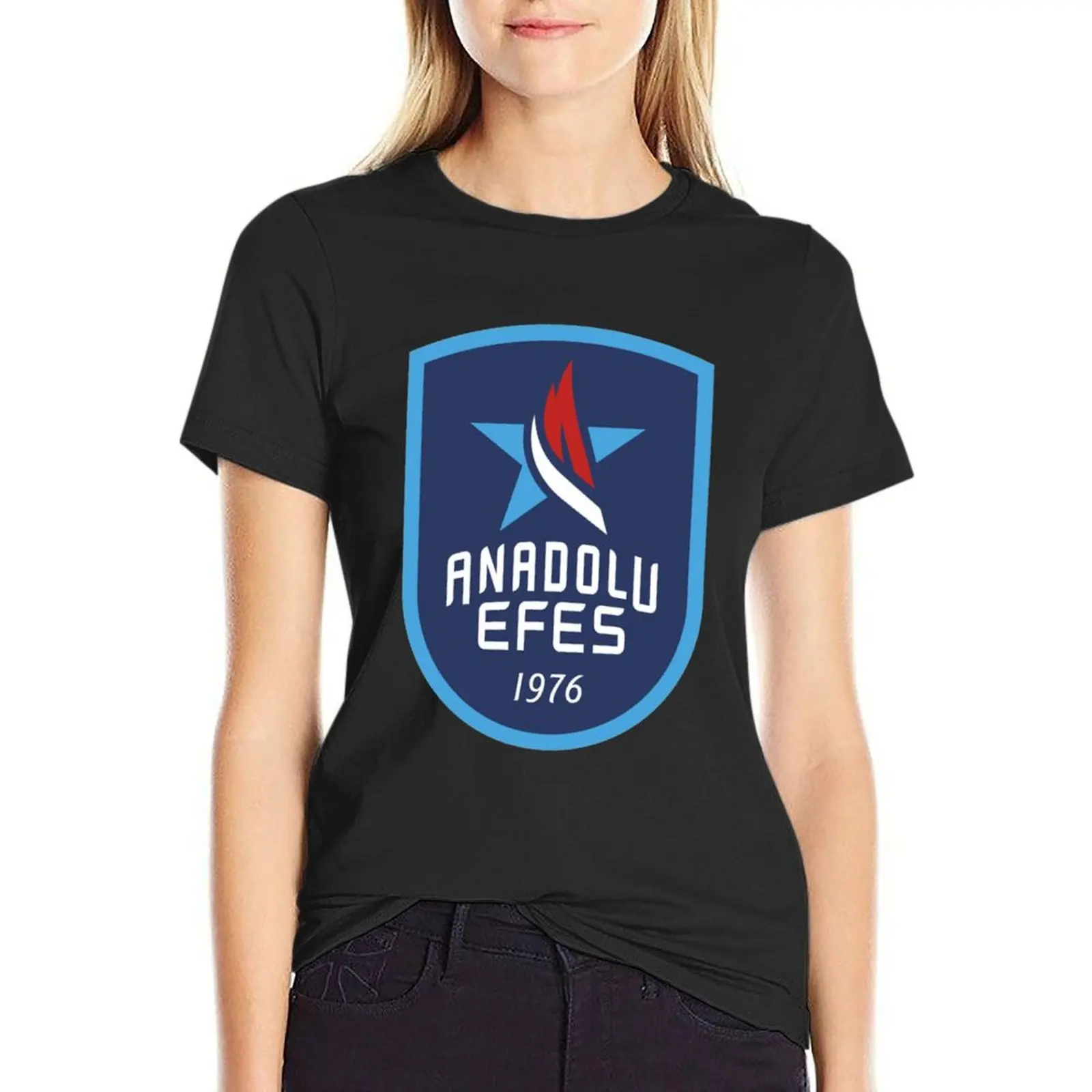 

Anadolu Efes Logo Classic T-Shirt funny summer tops Blouse t shirt for Women