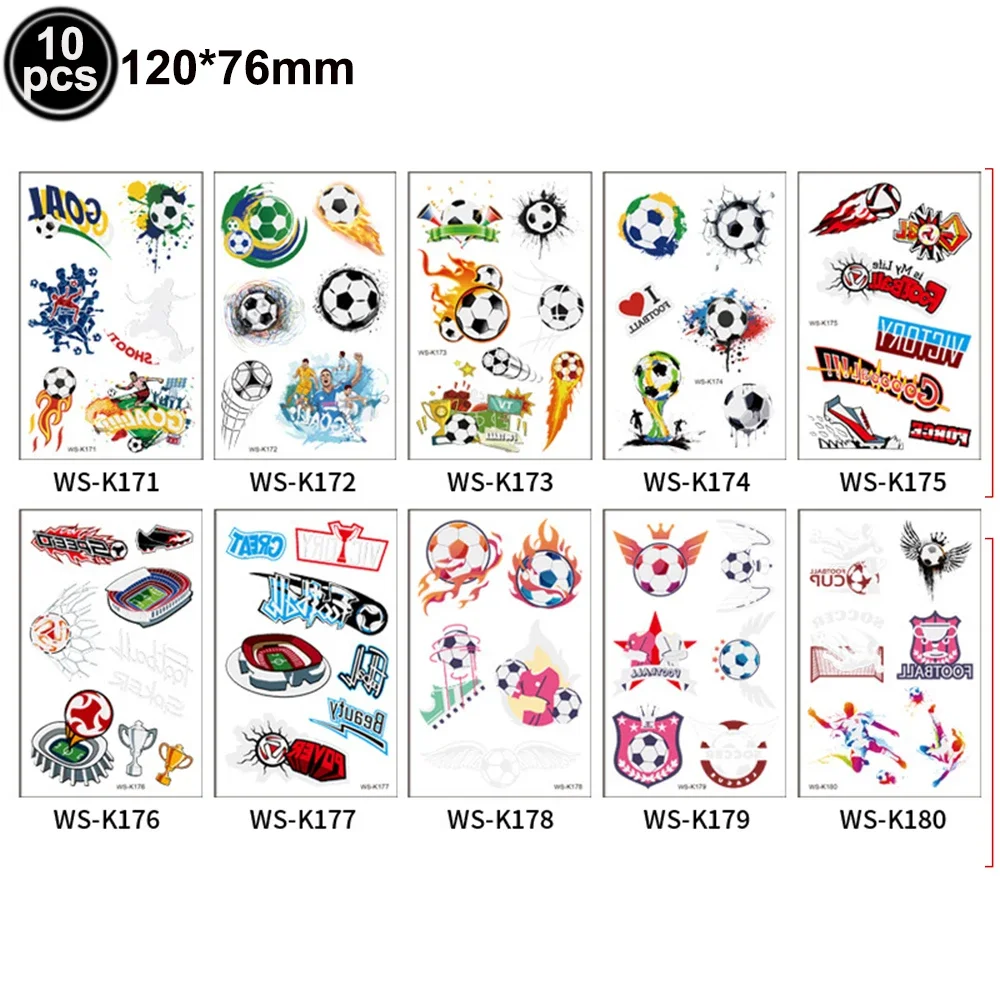 Football Luminous Tattoos for Kids Soccer Ball Temporary Tattoo Sticker Glow In The Dark Football Birthday Party Supplies football party toys