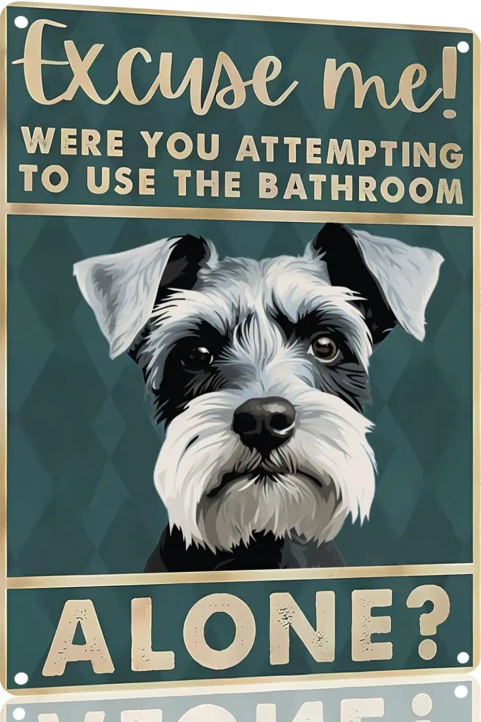 Cartello Metallico Vintage Schnauzer Lavanderia 20x30 Cm | Targa In Alluminio Retrò Per Casa, Bagno, Decorazione Da Parete - 6