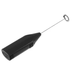 Compact Battery - Operated Handheld Milk Frother and Mixer - Easy - to - Clean Kitchen Tool for Lattes and Hot Drinks (Black)