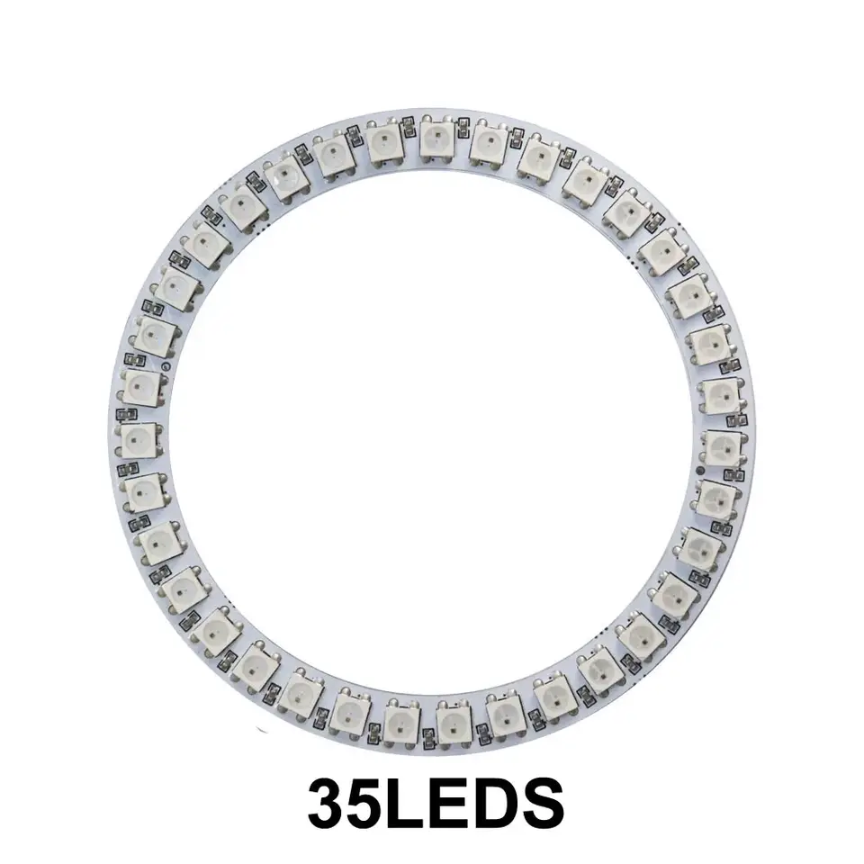 1-10PCS WS2812B Addressable LED Ring 8 16 24 35 45 241LEDS WS2812 5050 Built-in RGBIC Round Modules Light Lamp Smart Development image 9