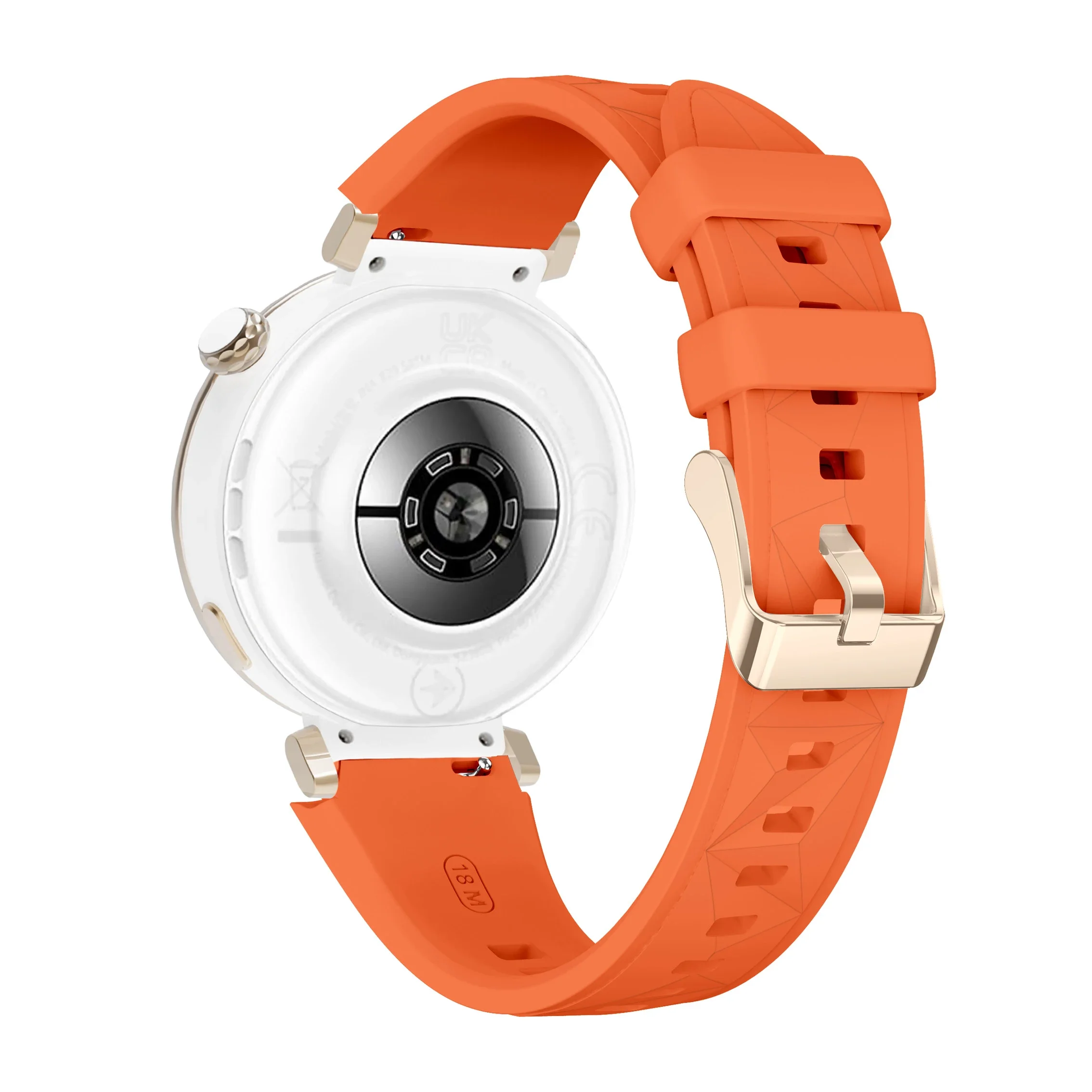 Elegant 18mm Rose Gold Buckle Watch Strap with Quick Release Mechanism