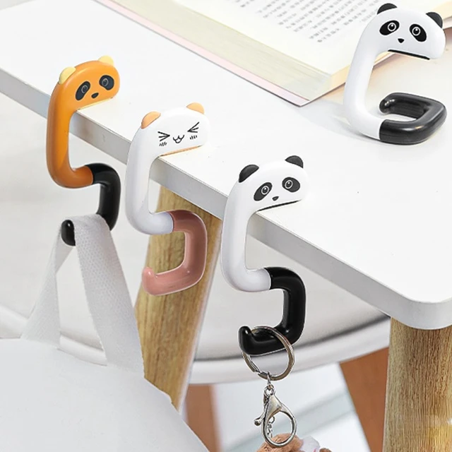 Hordozható Műanyag Zacskó Aranyos Állati Horog A Dekoratív Asztali Táska Horgok Falfali Tartó Kézitáska Fogas - Image 2