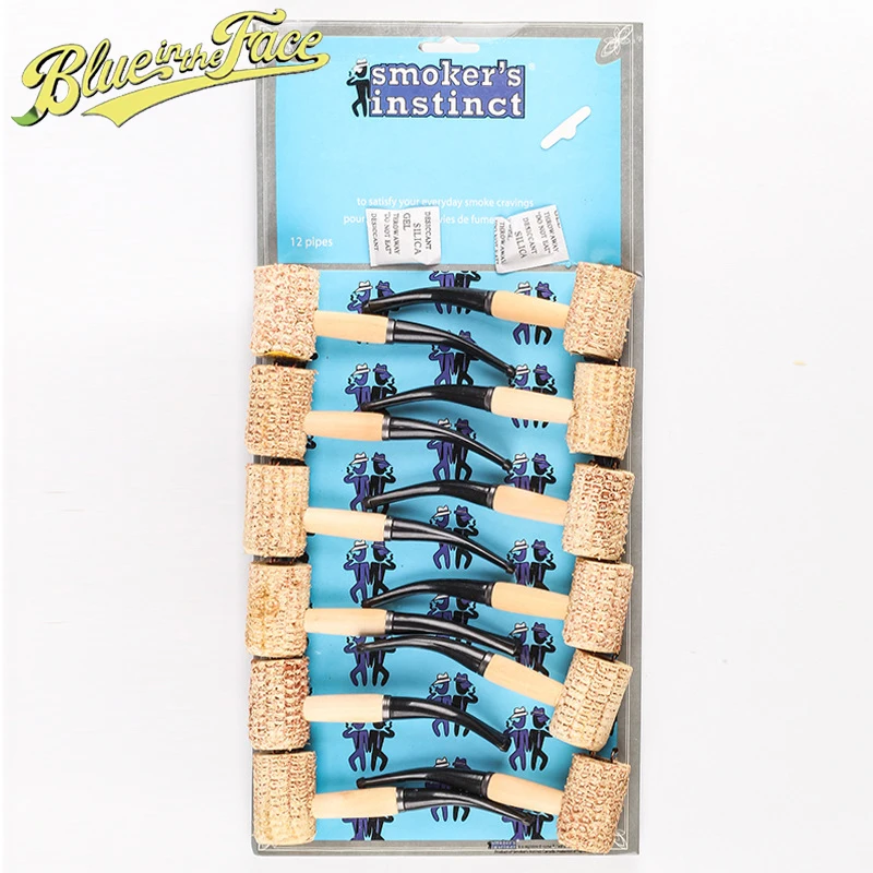 12 Pieces Corn Cob Tobacco Pipe Halloween Corncob Pipe Costume