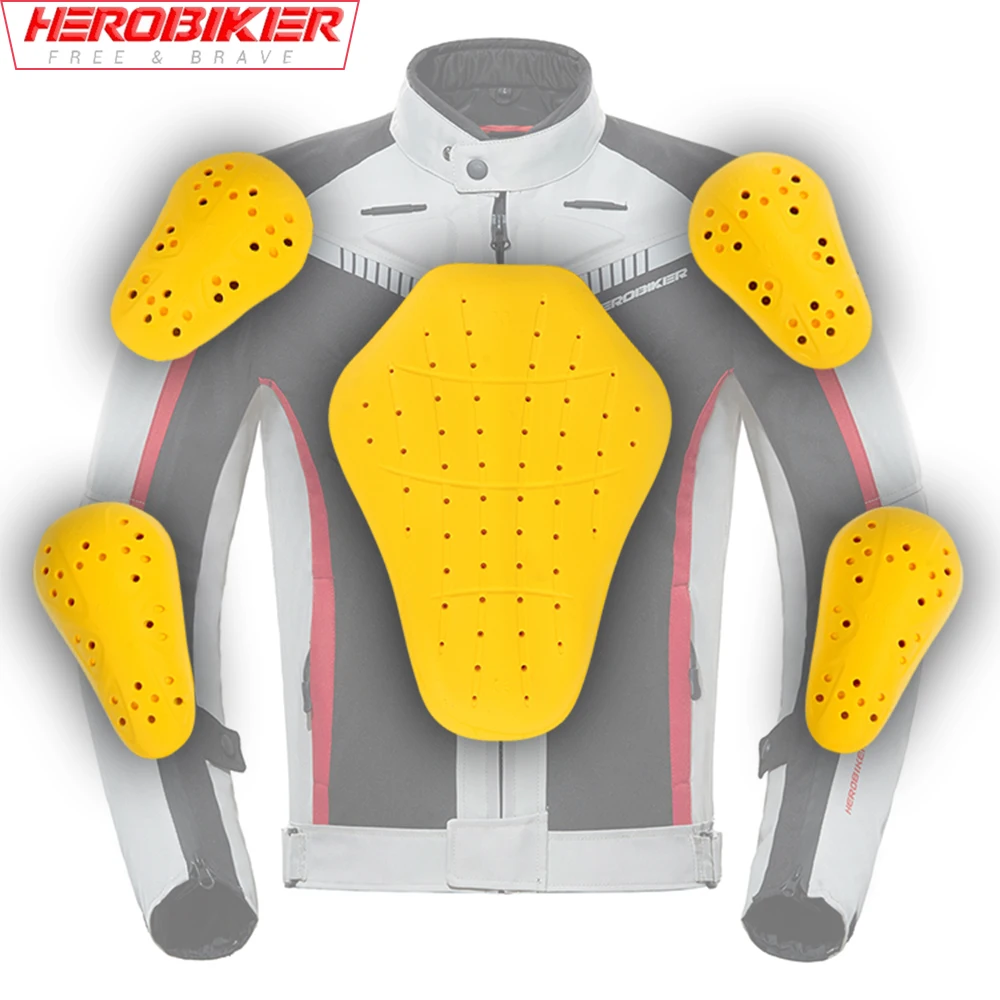 Jacket Protector CE Level 2 Motorcycle Apparels Plug-in Protective Gears Elbow and Knee Pads Shoulder Protectors Back Protector