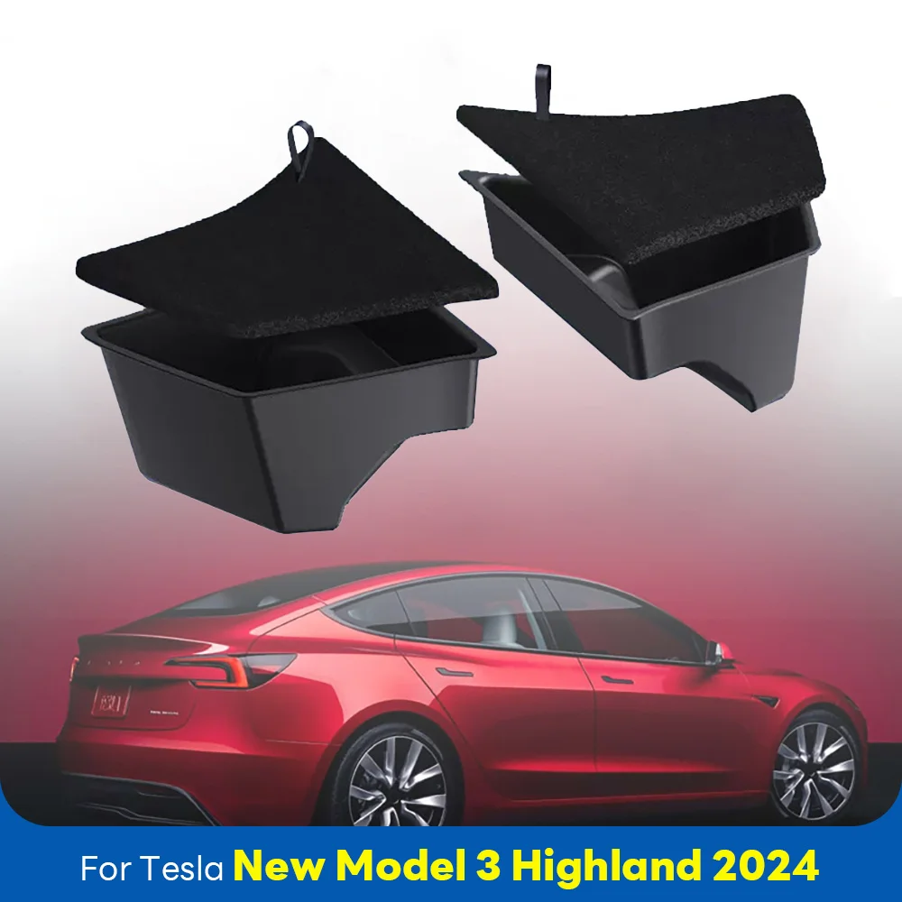 

Для 2024 Tesla Model 3 highland задний багажник левый боковой ящик для хранения с крышкой Органайзер для багажника разделительные аксессуары