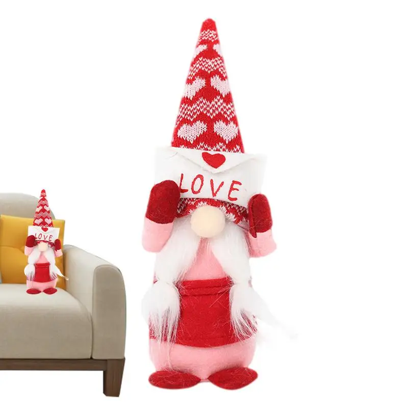 

Кукла «Я люблю тебя гнома», плюшевая лесная кукла для стариков, Очаровательная креативная износостойкая кукла ручной работы без лица на День святого Валентина