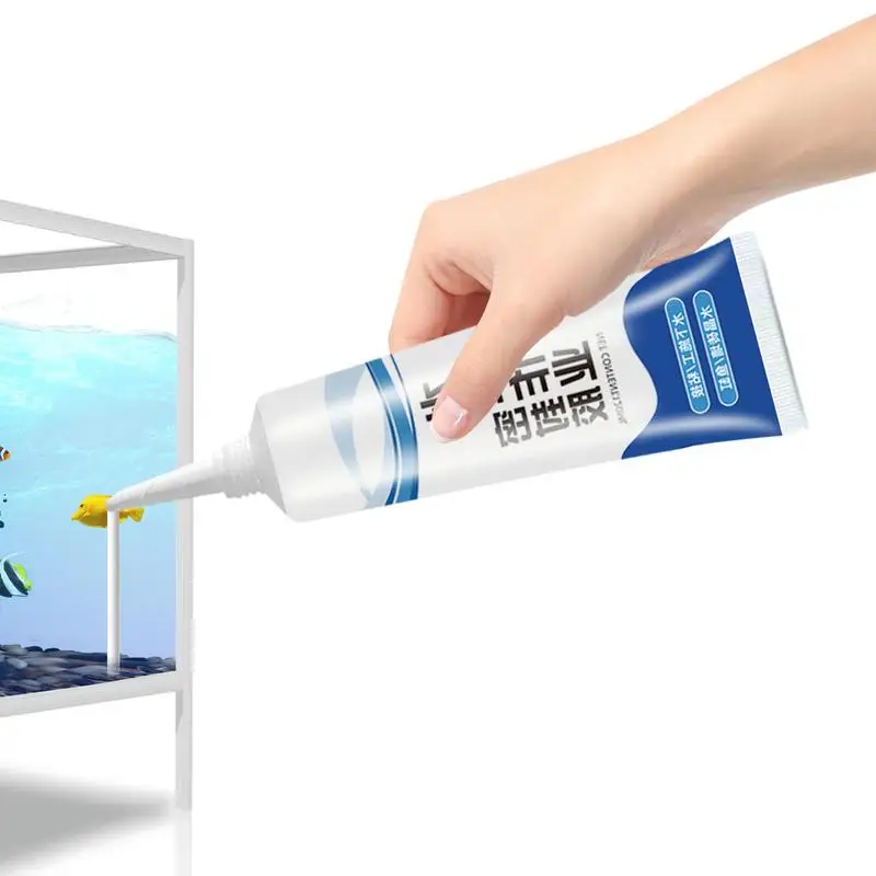 

Aquarium Sealant Clear 120ml Safe And Quick-Drying Glue Safe Aquarium Adhesive Transparent Aquarium Supplies For Reef Tanks