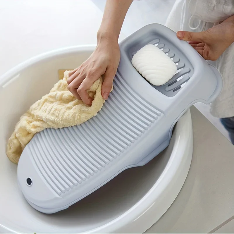Laundry Board Compact and Sturdy Anti Slip Washboard with Soap Storage Material Ideal for Delicate and Small Items