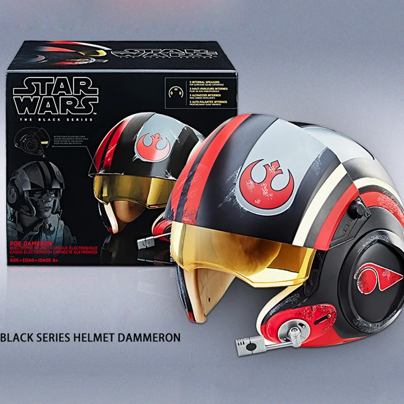 Star Wars Poe Dameron Helmet With Microphone The Black Series Electronic  X-wing Pilot Fighter Mask For Halloween Cosplay C1441 - Fantasy Figurines -  AliExpress