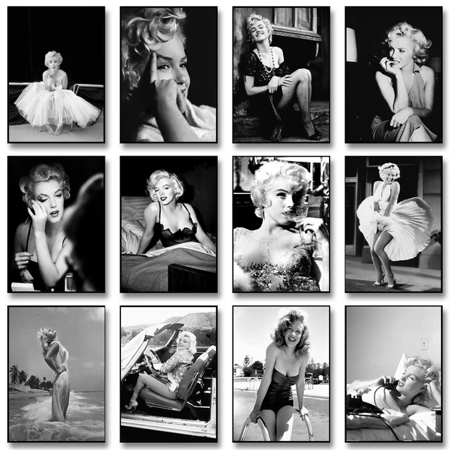 Famous Female Star Portrait in The Last Century Posters and Prints Canvas Painting Wall Art Pictures Home Bar Room Decoration 1