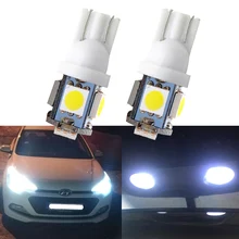 

2pc Car LED T10 W5W 5050 5SMD Multicolor Wedge Light DC 12V License Plate Bulb Marker Light Reading Dome Trunk Bulbs Backup Lamp