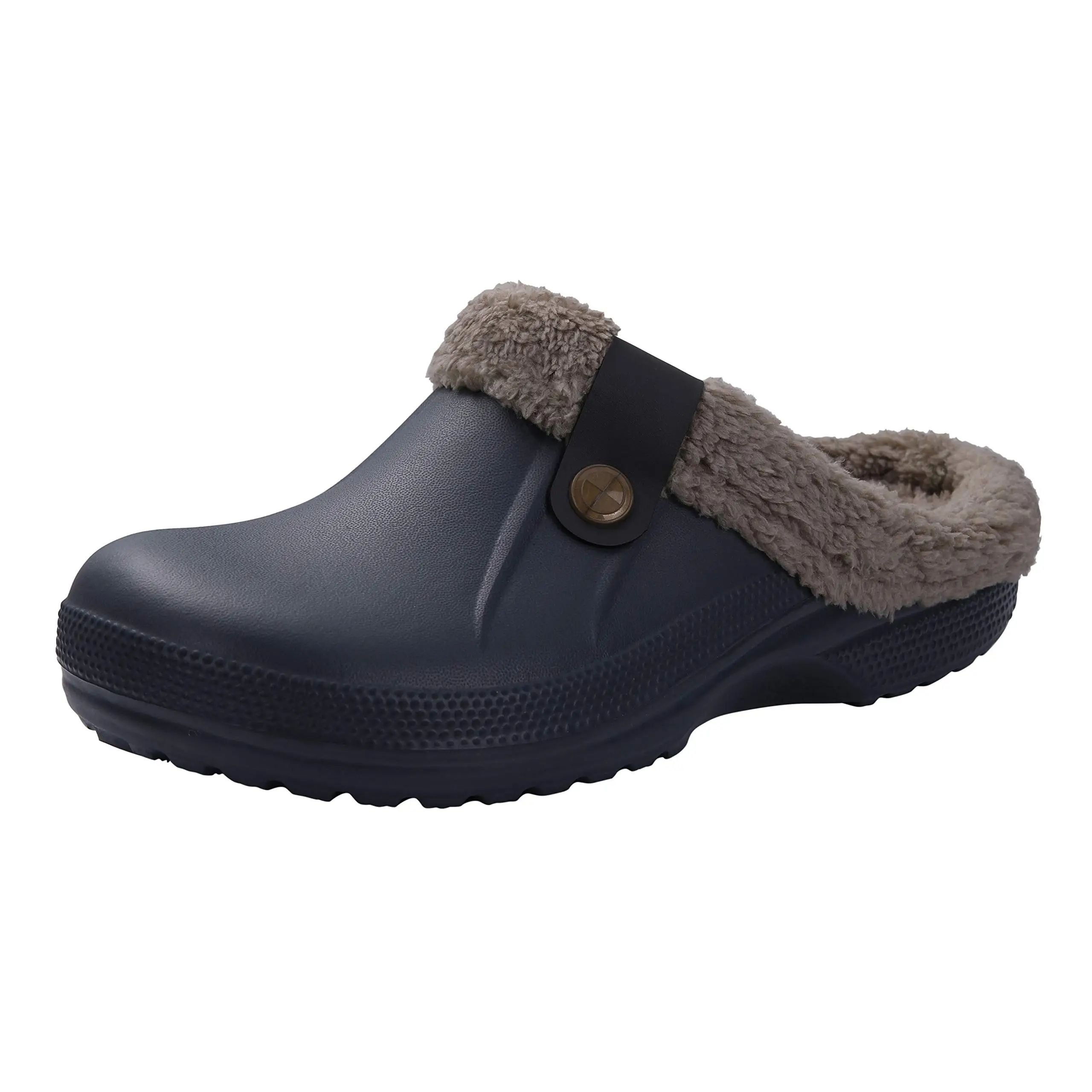 Unisex Winter Plush Fur Waterproof Slippers – Versatile Indoor and Garden Footwear