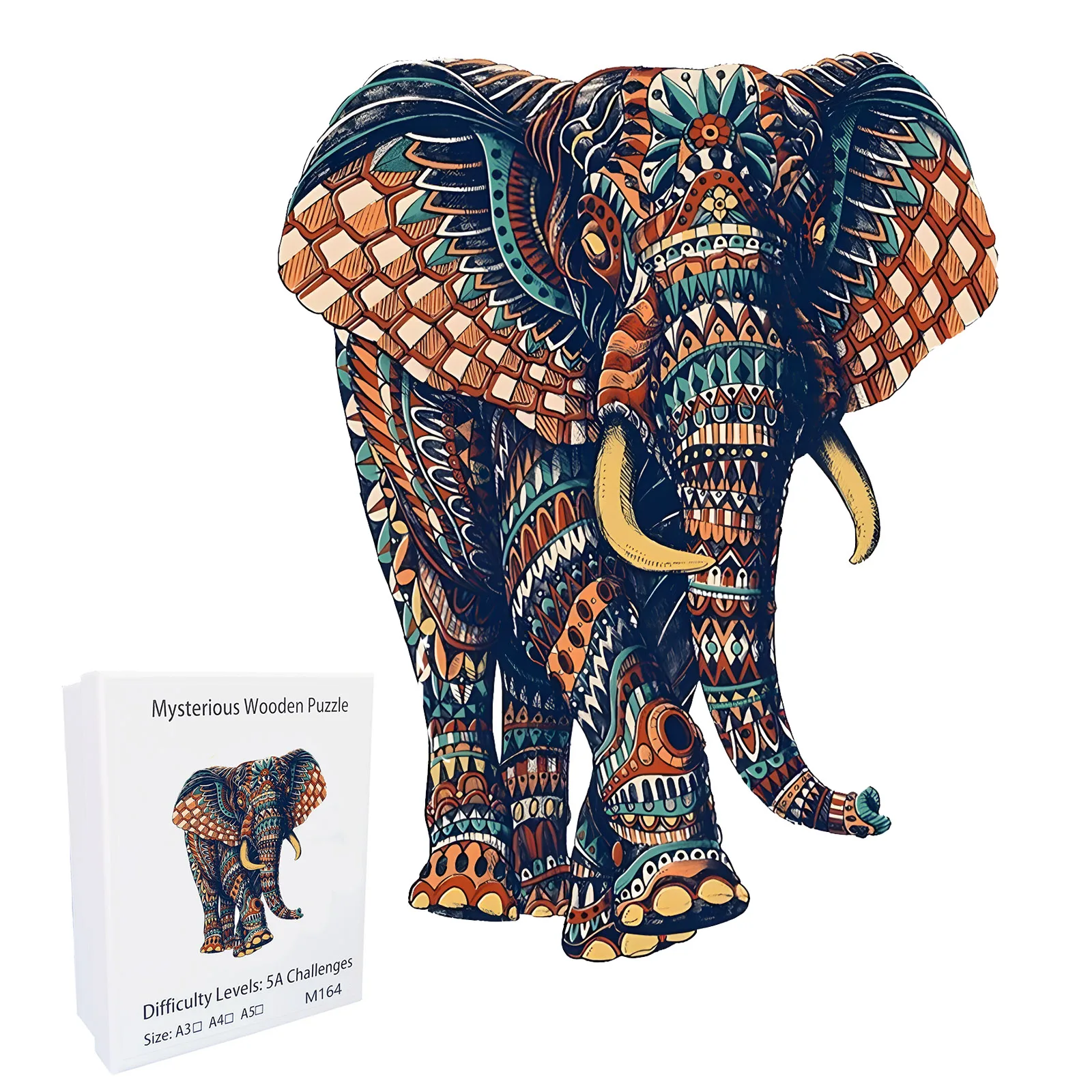 Elephant Wooden Puzzle Toy 1