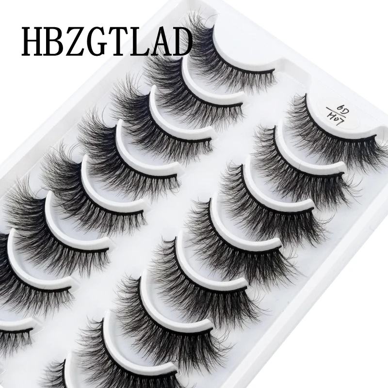 Nowy 10Pairs 3D Faux Mink sztuczne rzęsy naturalne Messy sztuczne rzęsy krzyżowe puszyste przedłużki do rzęs makijaż rzęsy narzędzia