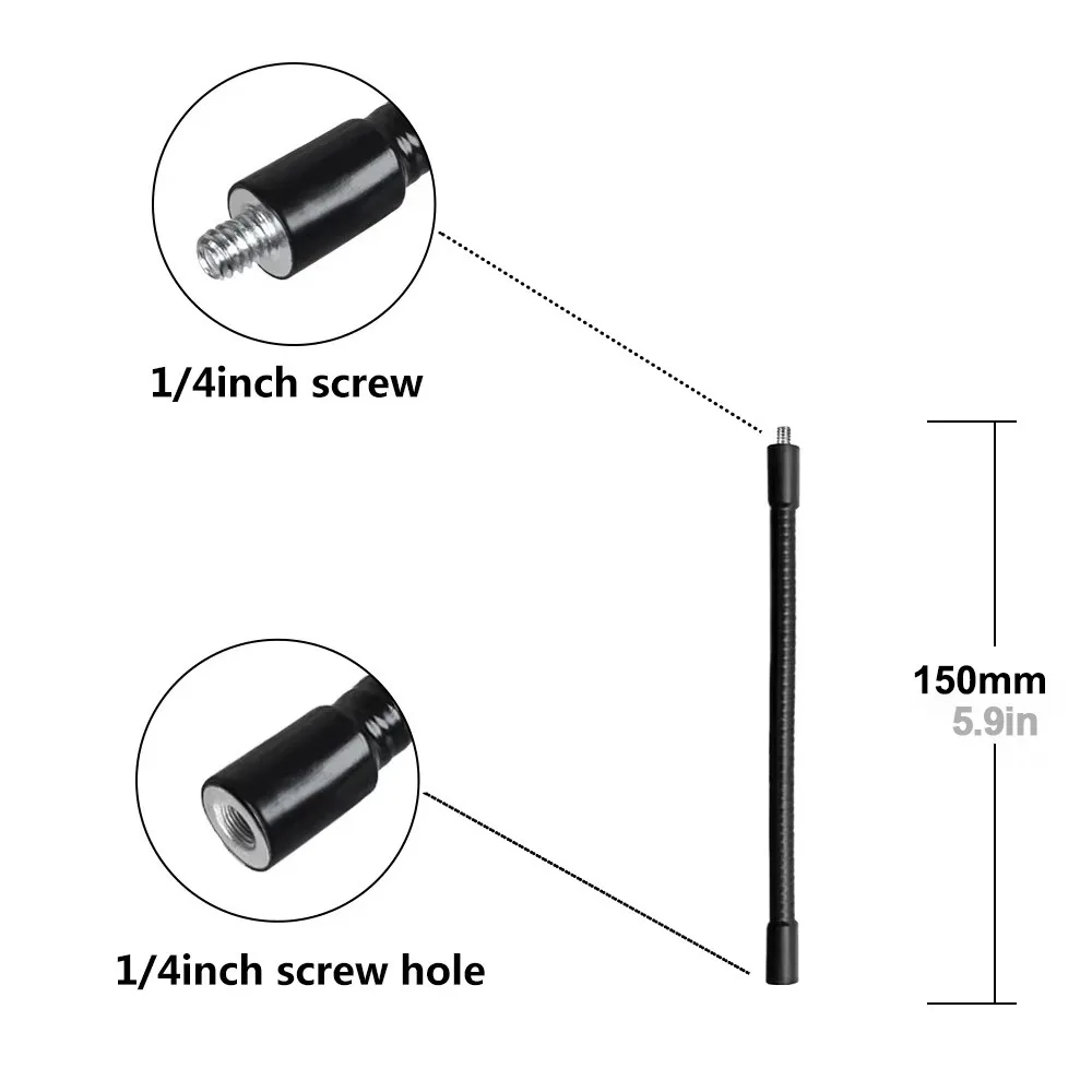 Metal Monopod with Flexible Tripod Extension and Lightweight Pole Extender