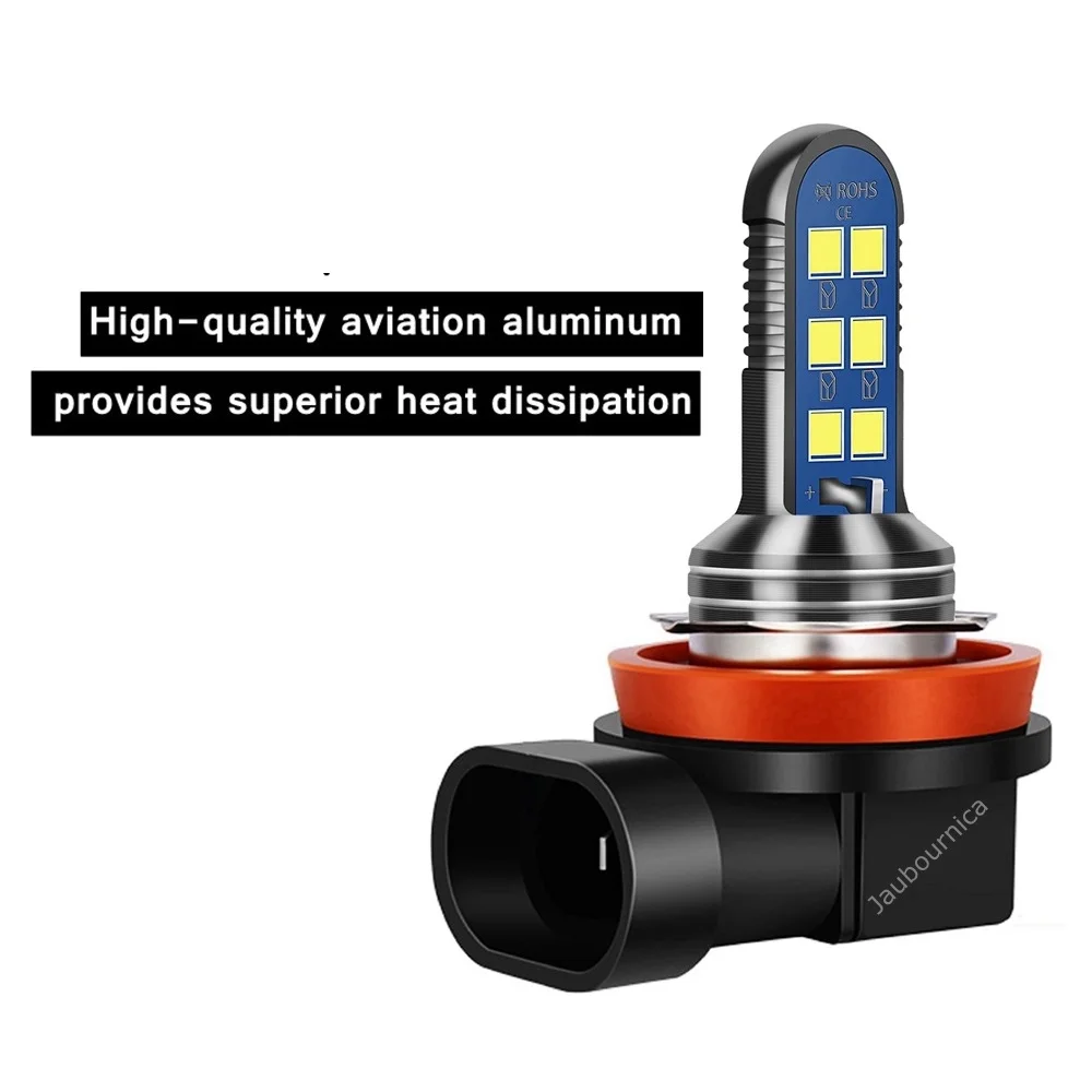 LED Bulbs 2Pcs H11 H8 HB4 9006 H27 881 880 H3 H27W Auto Fog Lamps Car Anti Fog Lights 6000K White 12V