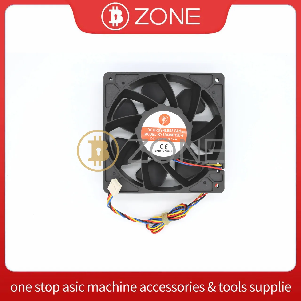 Ky12038B12-9 120*120*38Mm Dc12V 3.1A 4Pin 12Cm Ventola Di Raffreddamento Ad Alta Velocità Dc Brushless Suitbale Per Bitmain Antminer L7 D7 S19 S17