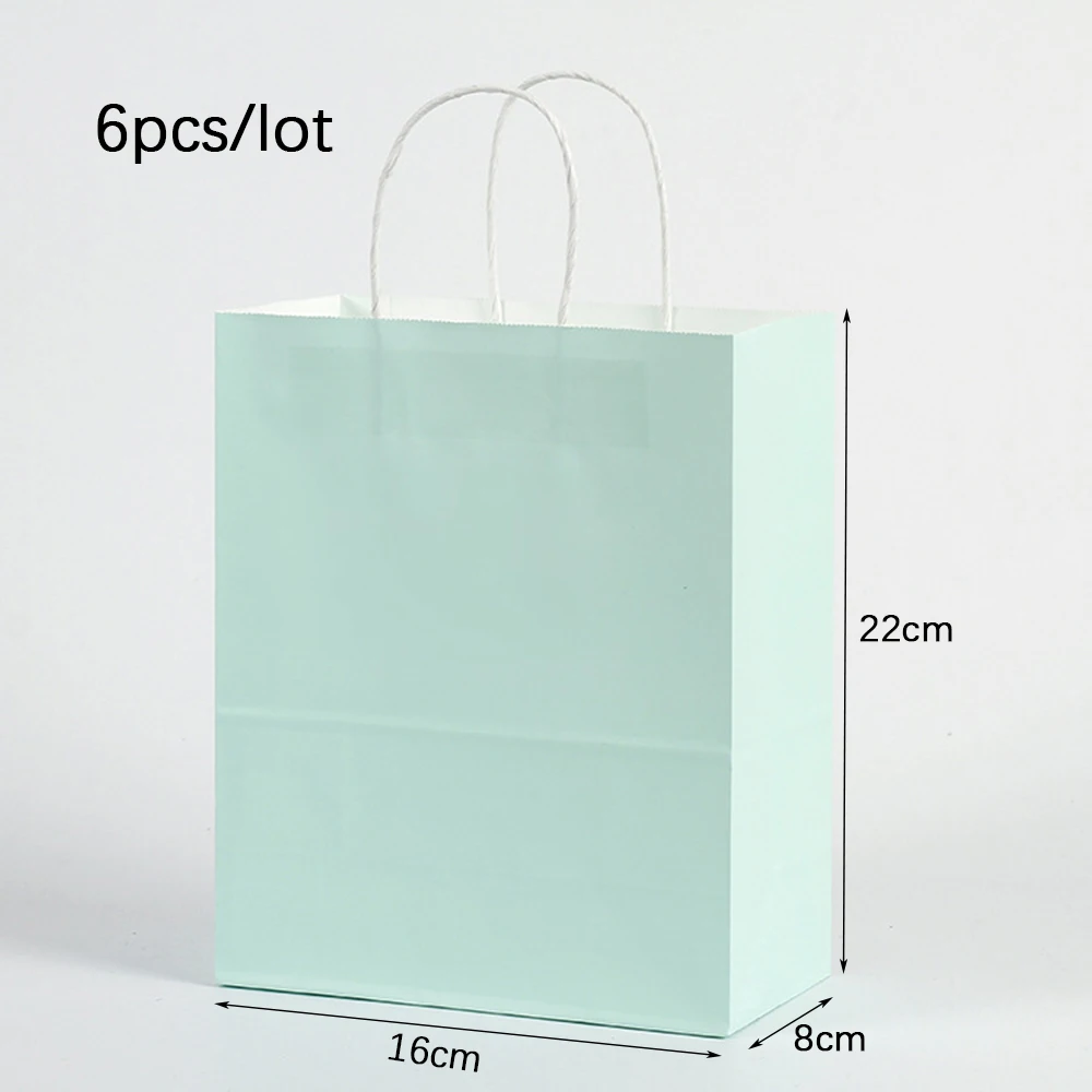 6 Stück Macaron-Papier-Geschenktüten Süßigkeiten-Verpackungstüten Geburtstags-Party-Geschenktüten Dekoration Baby-Shower Hochzeits-Zubehör – Detail 3