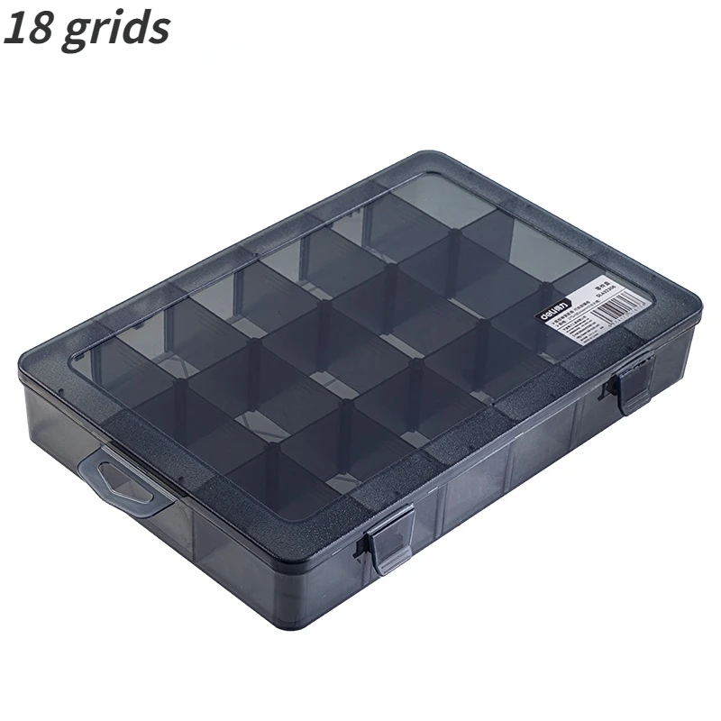 1 PCS Plastic Storage Boxes Slots Adjustable Packaging Transparent Tool Case Screw Craft Jewelry Accessories Organizer Box roller cabinet Tool Storage Items