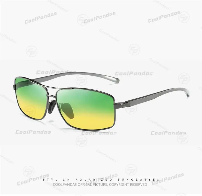 CoolPandas Aluminium Photochrome Sonnenbrille Männer Frauen Polarisierte Sonnenbrille Chameleon Anti-glare Tag Nacht Fahren Oculos de sol – Detail 19