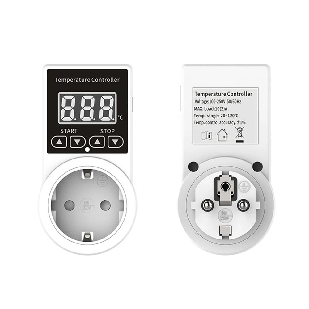 Acquista Termostato digitale per presa diurna e notturna, presa EU con sensore, regolatore timer per frigorifero per la produzione di serre per rettili in Italia a partire da 97