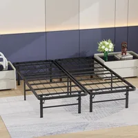 Queen Bed Frame Metal Platform Bed Frame Queen Size 14 Inch Mattress Foundation Box Spring Replacement Heavy 1